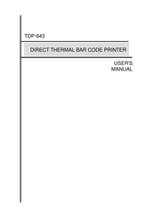 TSC TDP-643 User Manual