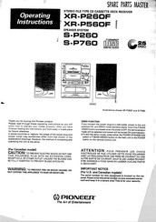Pioneer S-P260 Operating Instructions Manual