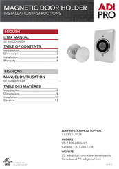 ADI PRO 0E-MAGDRHLDR Installation Instructions Manual