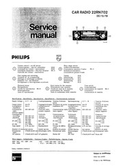 Philips 22RN702 Service Manual
