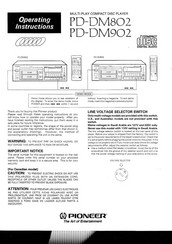 Pioneer PD-DM802 Operating Instructions Manual