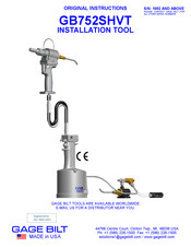 Gage Bilt GB752SHVT Instructions Manual