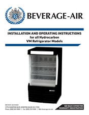 Beverage-Air VMHC-12-1 Series Installation And Operating Instructions Manual