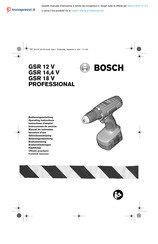 Bosch PROFESSIONAL GSR 12 V-2 Operating Instructions Manual