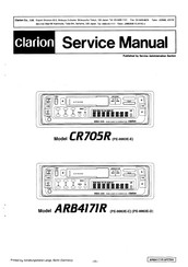 Clarion CR705R Service Manual