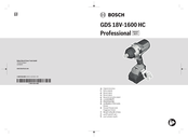 Bosch Professional GDS 18V-1600 HC Original Instructions Manual