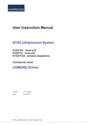 Harman NTG5 FU User Instruction Manual