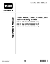Toro Titan XS4850 Operator's Manual