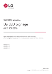 LG LSAQ009-M1 Owner's Manual