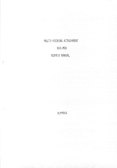 Olympus BH2-MDO Repair Manual