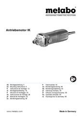Metabo Antriebsmotor IK Mounting Instructions