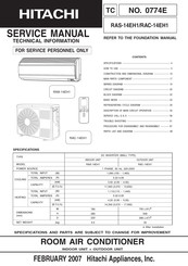 Hitachi RAC-14EH1 Service Manual