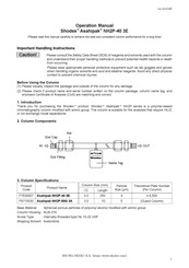 Shodex Asahipak NH2P-50G 3A Operation Manual