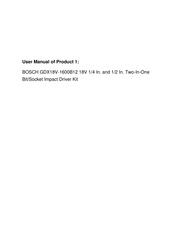 Bosch GDX18V-1600 Operating/Safety Instructions Manual