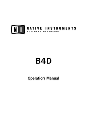 Native Instruments B4D Operation Manual