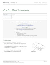 Humanscale eFloat Go 2.0 Basic Troubleshooting