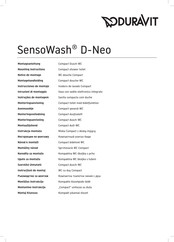 DURAVIT SensoWash D-Neo Mounting Instructions