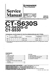 Pioneer CT-S630S-G Service Manual