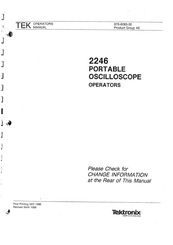 Tektronix 2246 Operator's Manual