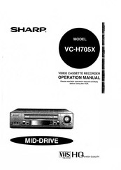 Sharp VC-H705X Operation Manual