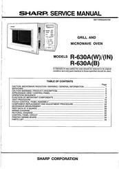 Sharp R-630A Service Manual