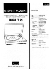 Sansui FR-D4 Service Manual