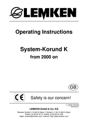 LEMKEN System-Korund 450 Instruction Manual