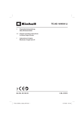 EINHELL TC-AG 18/8500 Li Operating Instructions Manual