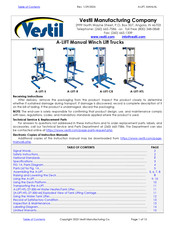 Vestil A-LIFT-CB Manual