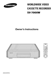 Samsung SV-7000W Owner's Instructions Manual