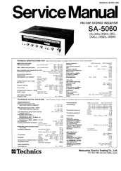 Technics SA-5060 Service Manual