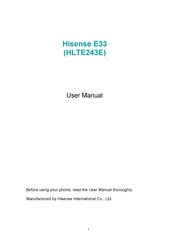Hisense HLTE243E User Manual