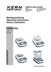 KERN EWJ Operating Instructions Manual
