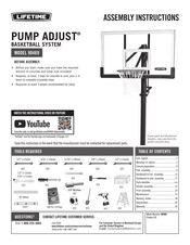 Lifetime PUMP ADJUST 90469 Assembly Instructions Manual