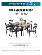PHI VILLA THD7-103-3501 Use And Care Manual