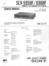 Sony SLV-595HF Service Manual