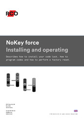 RCO NoKey force KC03 Installing And Operating Information