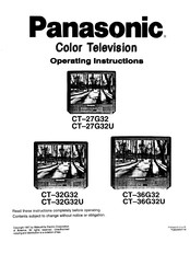 Panasonic CT-27G32U Operating Instructions Manual