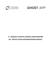 O.ERRE GHOST 100 APP Installation And Maintenance Manual
