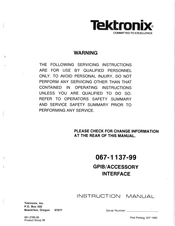 Tektronix 067-1137-99 Instruction Manual