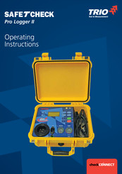 Trio SafeTcheck Pro Logger II Operating Instructions Manual