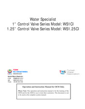 Clack WS1 25CI Series Operation And Instruction Manual