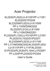 Acer XL2520i User Manual