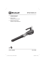 EINHELL GP-LB 18/200 Li E Operating Instructions Manual