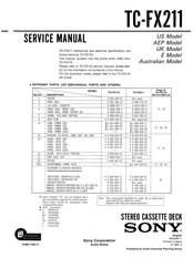 Sony TC-FX211 Service Manual