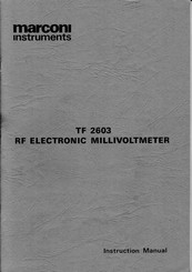 Marconi TF 2603 Instruction Manual