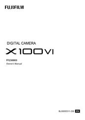 FujiFilm X100VI Owner's Manual