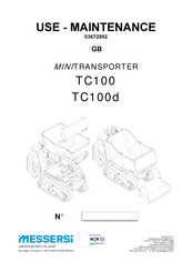 Messersi MINITRANSPORTER TC100/BT Use & Maintenance