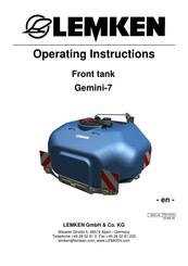 LEMKEN Gemini-7 Operating Instructions Manual