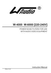 W Audio W-4000 Instruction Manual